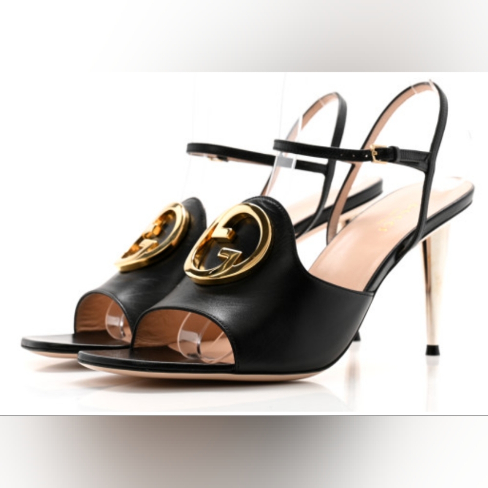 💚♥️ GUCCI - Malaga Kid  Blondie 85mm Slingback Pumps!